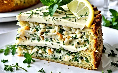 Recette facile de cake moelleux au crabe et herbes fraîches