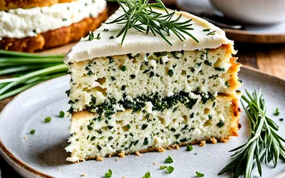 Recette facile de cake moelleux au fromage de chèvre et herbes fraîches