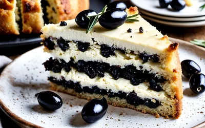 Recette facile de cake moelleux au fromage de chèvre et olives noires