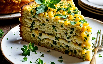 Recette facile de cake moelleux au maïs et herbes fraîches