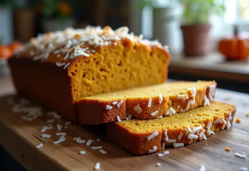 Cake moelleux au potiron et noix de coco
