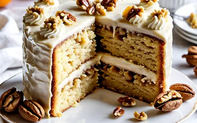 Recette facile de cake moelleux aux noix et fleur d'oranger