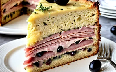Recette facile de cake moelleux aux olives et jambon - Idée apéritif