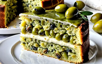 Recette facile de cake moelleux aux olives vertes - Apéritif rapide