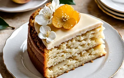 Recette facile de cake moelleux aux poires et fleur d'oranger