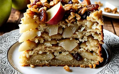 Recette facile de cake moelleux aux pommes, raisins secs et noix