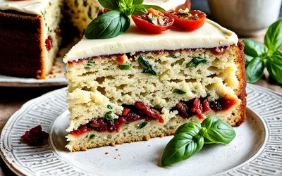 Recette facile de cake moelleux aux tomates séchées et basilic