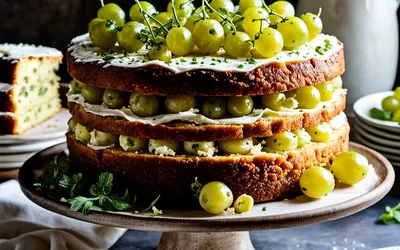 Cake salé aux groseilles à maquereaux vertes : recette facile et savoureuse