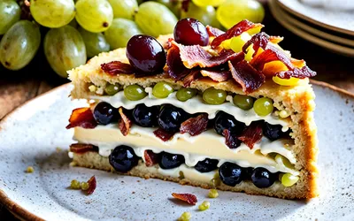 Recette facile de cake vigneron au raisin et lardons