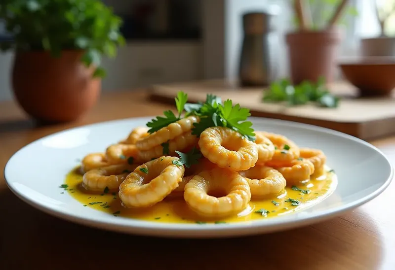 Calamars au curry crémeux : recette savoureuse et facile