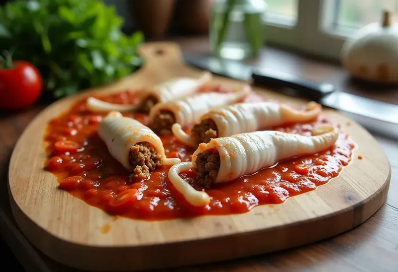 Calamars farcis à la sauce tomate à la vietnamienne : recette savoureuse et facile