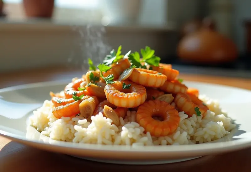 Calamars sautés au riz parfumé : recette savoureuse et facile