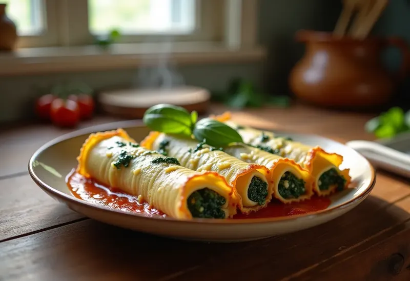 Cannelloni fondants à la ricotta et aux épinards