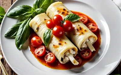 Recette facile de cannellonis au poulet et mozzarella fondante