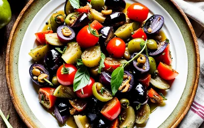 Recette Caponata sicilienne traditionnelle - Légumes mijotés savoureux