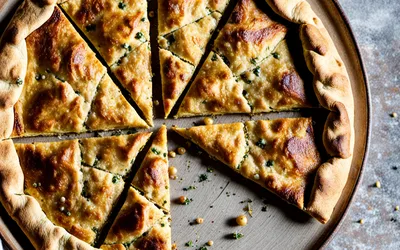 Recette facile de Carentica algérienne - Galette de pois chiches traditionnelle