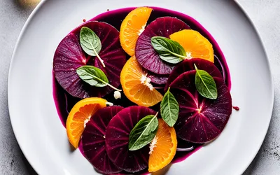 Recette facile de carpaccio de betteraves à l'orange, fraîcheur et douceur