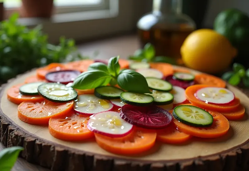 Carpaccio de Crudités Fraîches et Colorées