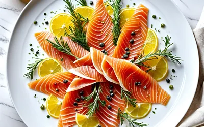Carpaccio de truite fraîche aux agrumes et herbes fraîches - Recette facile et rapide
