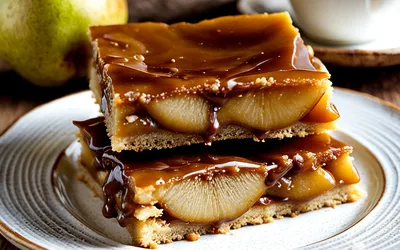 Carrés fondants de poires au caramel : recette gourmande facile