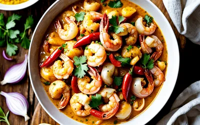 Carri de crevettes aux piments : recette épicée et savoureuse facile