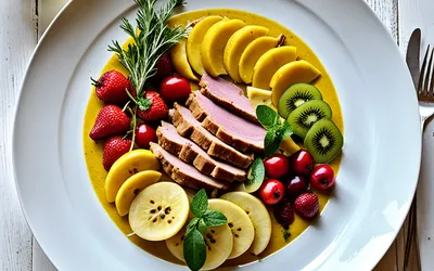 Recette Casimir de Veau au Curry et Fruits Exotiques - Plat Savoureux