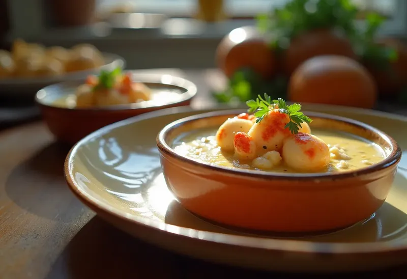 Cassolettes gourmandes de queues d'écrevisses au bourbon