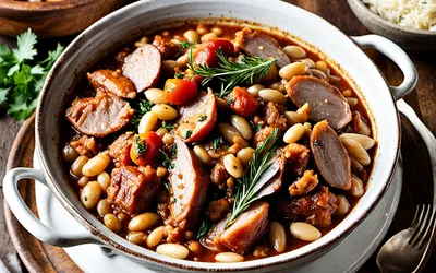 Recette traditionnelle de cassoulet espagnol savoureux et facile