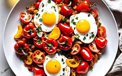 Recette facile et savoureuse de Chakchouka traditionnelle aux poivrons et œufs