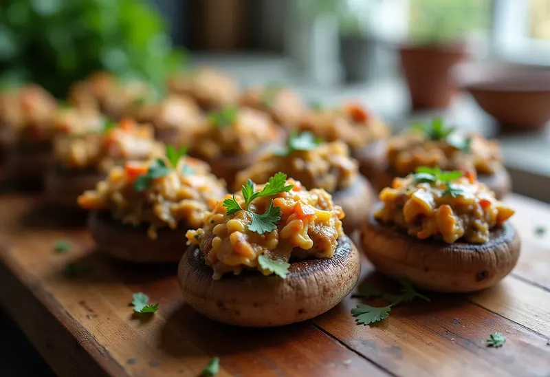 Champignons farcis à la Anne de Lorient : recette gourmande et savoureuse
