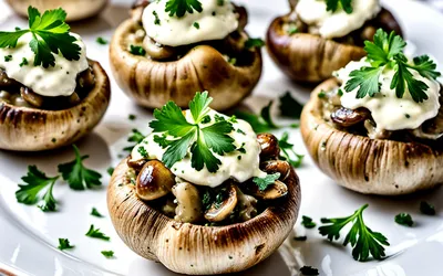 Champignons farcis au Boursin : recette facile et gourmande