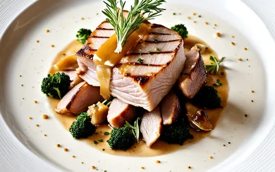 Photo de Recette Chapon Poché à la Crème de Foie Gras - Plat Festif et Raffiné