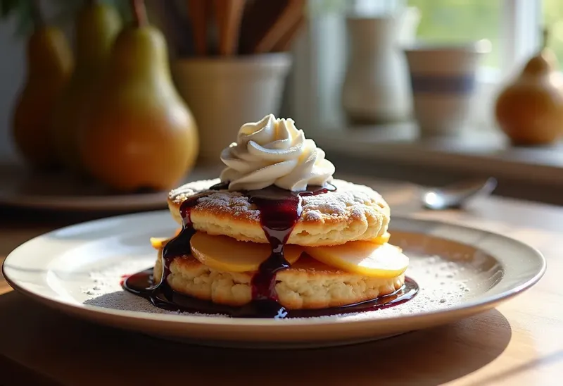 Charlotte aux Poires, Chantilly Maison et Coulis de Cassis