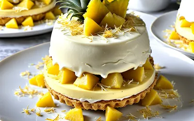 Charlotte exotique noix de coco et ananas : recette facile et gourmande