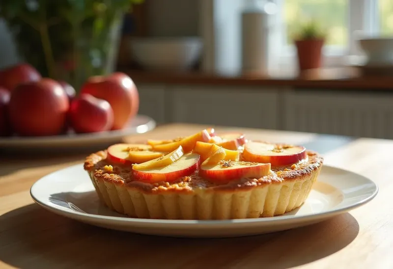Charlotte fondante à la compote maison de coings et pommes