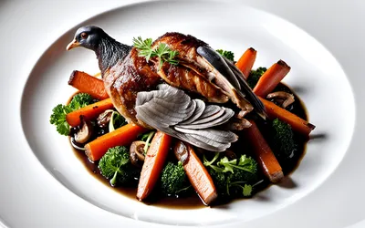 Recette raffinée de chartreuse de pigeon et foie de canard poêlé