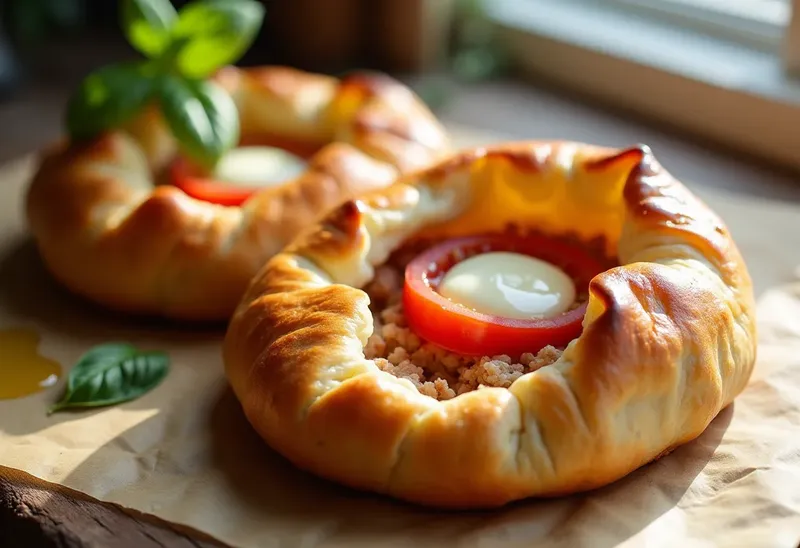 Chaussons au thon, tomate et mozzarella : recette facile et gourmande