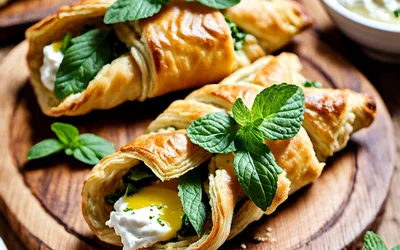 Recette facile de chaussons au chèvre et à la menthe - Apéritif gourmand
