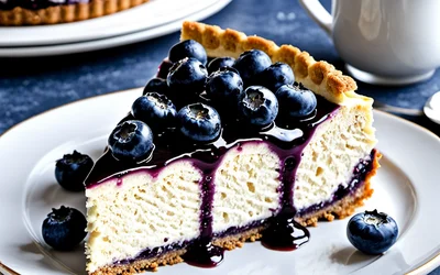 Recette facile de cheesecake crémeux aux myrtilles fraîches