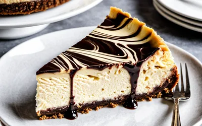 Recette facile de cheesecake marbré au chocolat fondant