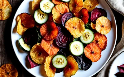 Recette facile de chips de légumes maison croustillantes au four, snack sain et léger