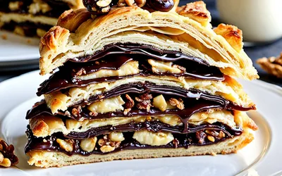 Recette facile de Chocolatine aux Noix fondante et croustillante