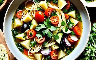 Recette facile de Chorba Dial Khadra - Soupe de légumes algérienne traditionnelle