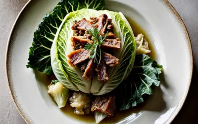 Recette traditionnelle de chou farci à l'auvergnate facile et savoureuse