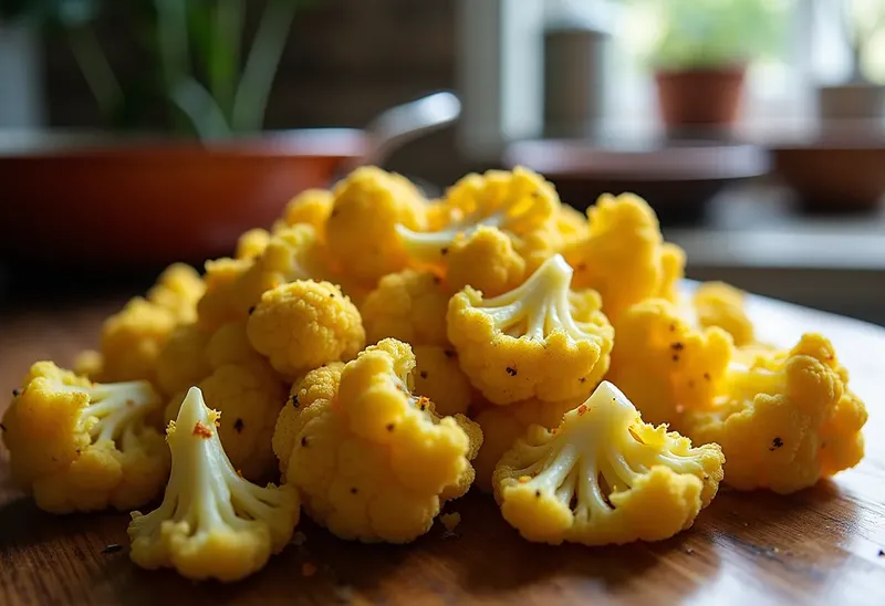 Chou-fleur sauté au gingembre et curcuma - Recette savoureuse et saine