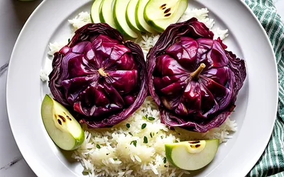 Photo de Chou rouge farci aux pommes vertes : recette saine et gourmande