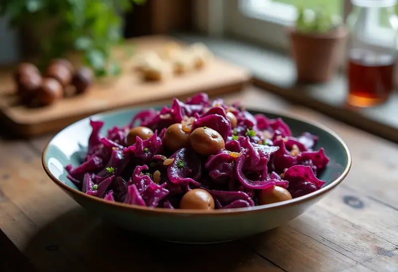 Chou rouge mijoté aux marrons : recette savoureuse et facile