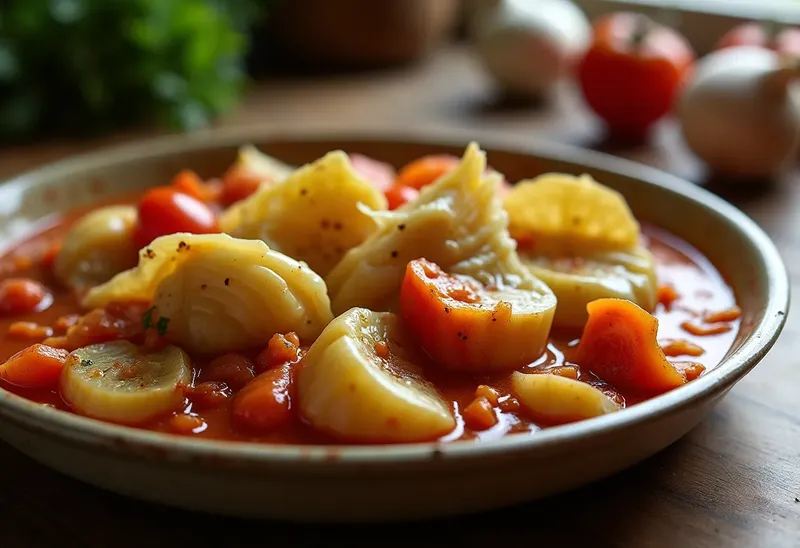 Chou vert mijoté en sauce tomate maison