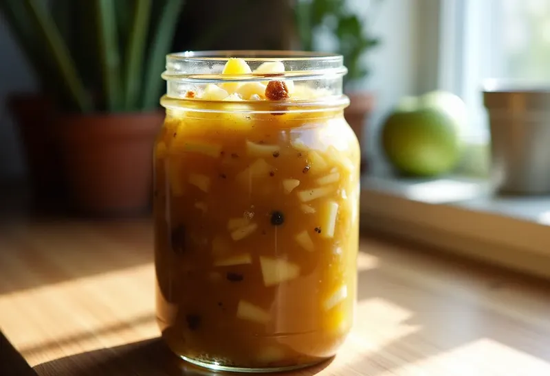 Chutney de pommes vertes aux raisins : recette facile et savoureuse