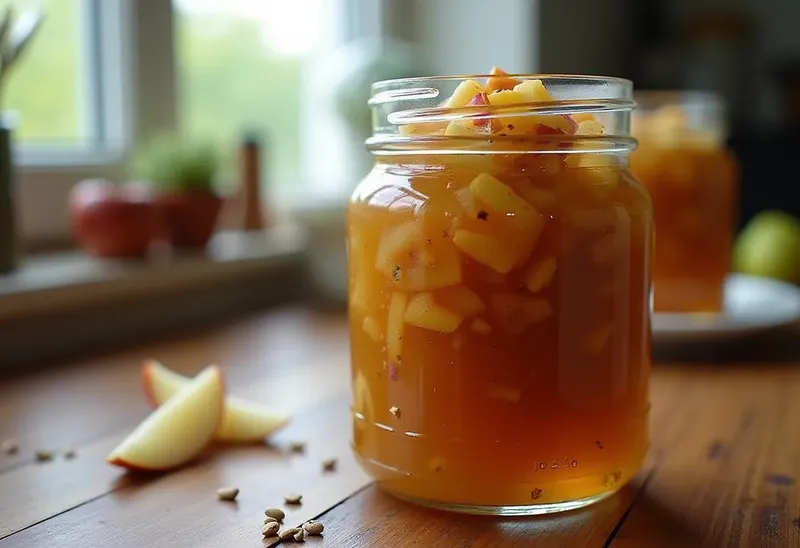 Photo de Chutney maison aux pommes et poires : douceur acidulée pour accompagner vos plats